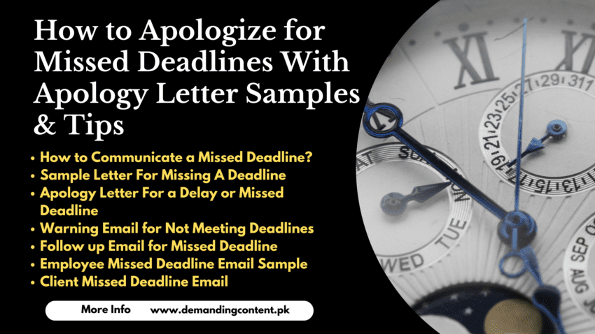 How to Apologize for Missed Deadlines With Apology Letter Samples & Tips