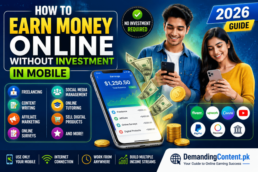 How to Earn Money Online Without Investment in Mobile (Beginner's Guide)