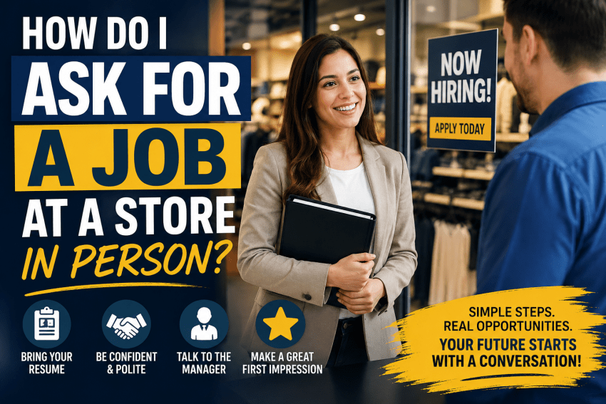 how do i ask for a job in person in store