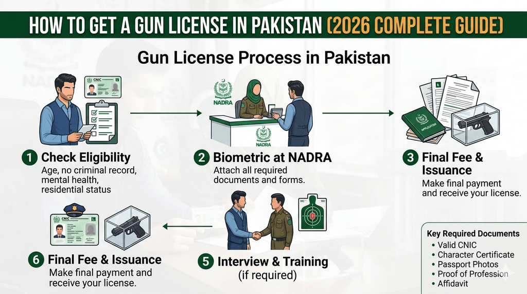 Step by step guide to get a gun license in Pakistan